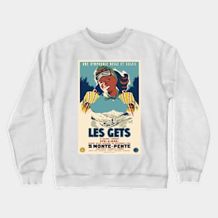 Les Gets, une symphonie neige et soleil, Ski Poster Crewneck Sweatshirt